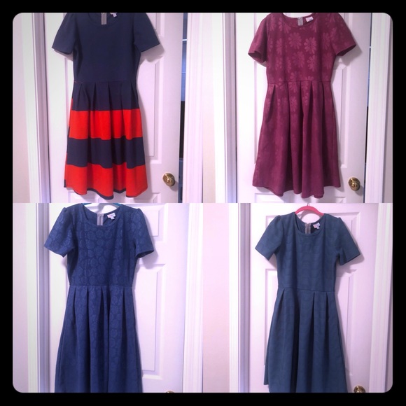 LuLaRoe Dresses & Skirts - Lot of 4 large Lularoe Amelia dresses